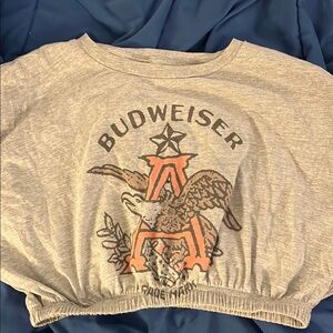 Budweiser Gray Crop Top